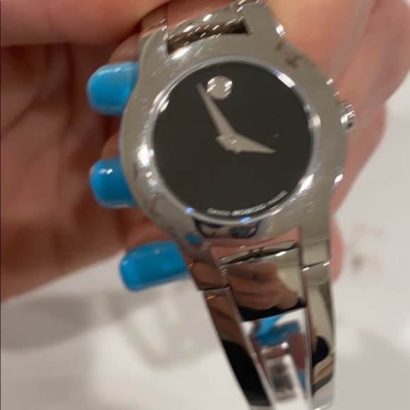 Movado black face with stainless steel main image 8